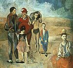 Pablo Picasso - Family at Saltimbanquesc painting